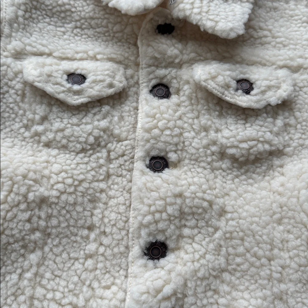 OshKosh B'gosh Teddy Fleece Cream Jacket Toddler 2T NWT New